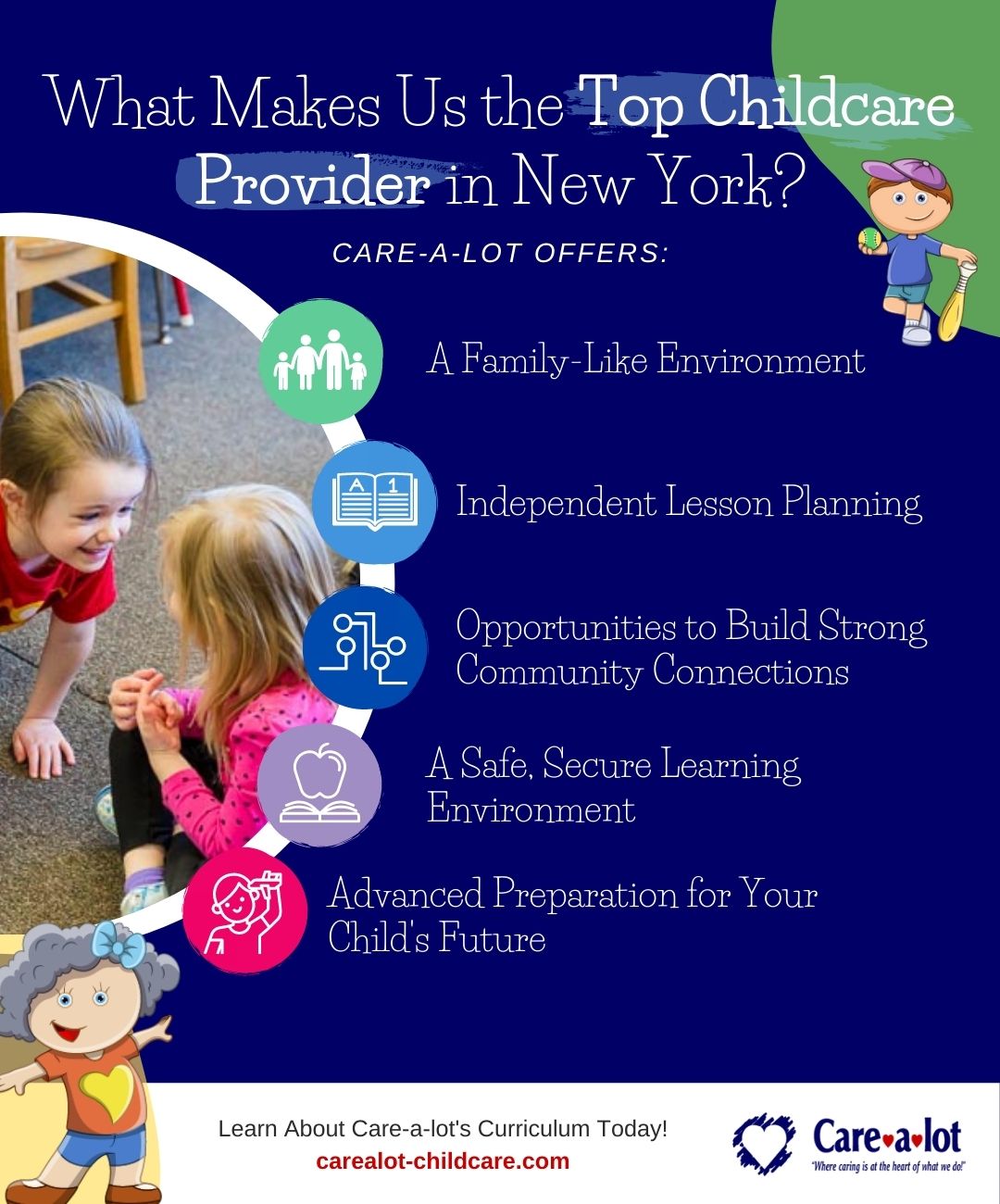 what makes us the top childcare provider infographic